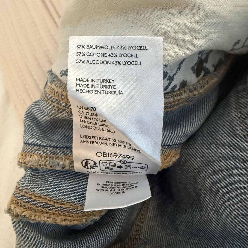 We The Free Good Luck Mid Rise Barrel Jeans in Ultra Light Beam Size 27 - Picture 8 of 15